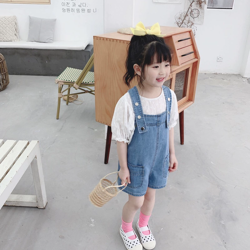 Quần short denim trẻ em và trẻ em Hàn Quốc! Mùa xuân và mùa hè năm 2020 mới cho bé trai và bé gái quần âu cotton - Quần