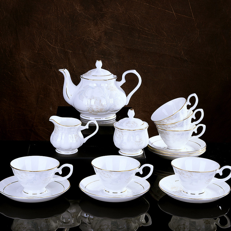 Jinqiu Hang Jingdezhen Ceramic Household 15 - skin Porcelain Phnom Penh Coffee - Send a gift suitcase