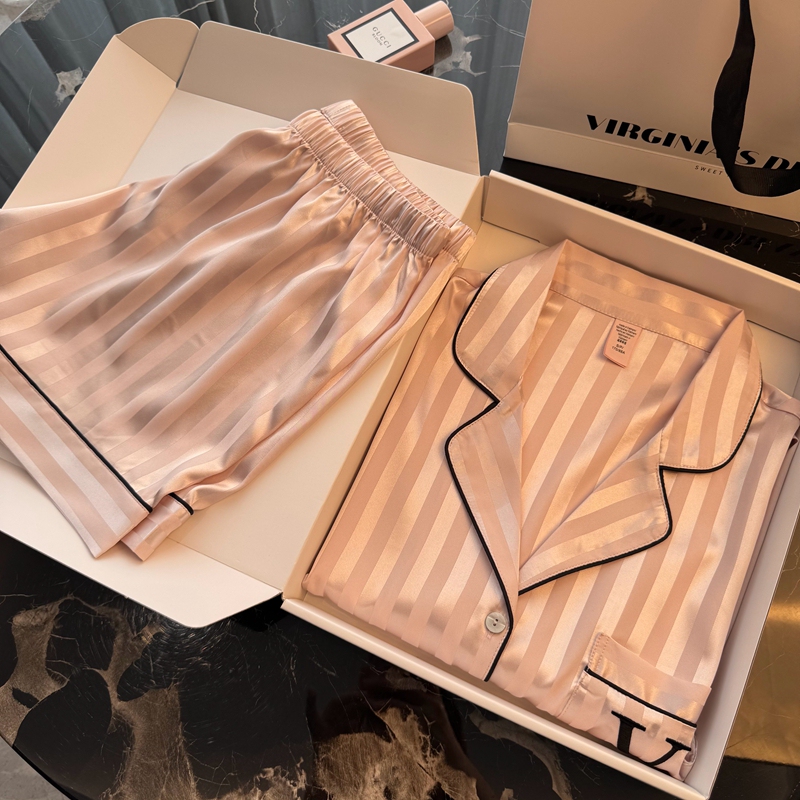 Weijia Silk Pajamas for Women, Liu Yifei Style, High-End Summer Short-Sleeved Shorts, Ice Silk Loungewear Set, Secret