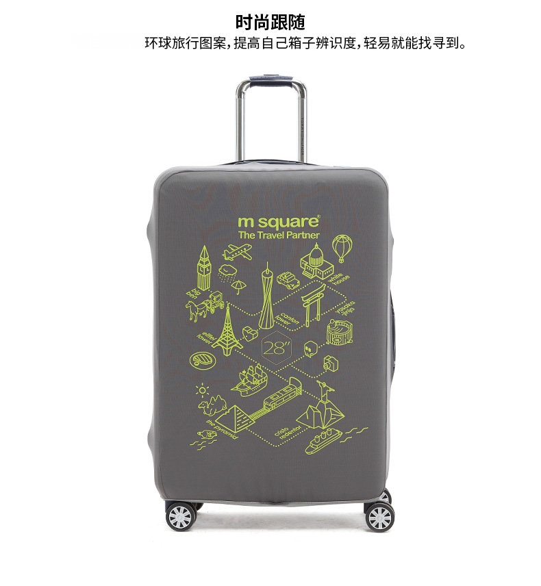 M vuông căng vali bìa hành lý trường hợp xe đẩy bảo vệ bìa bụi che 20 24 28 inch tùy chọn vali siêu nhẹ
