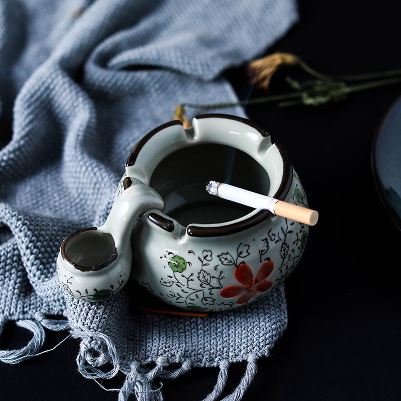 NDP Japanese hand - made have blue and white porcelain sink ashtray individuality creative gifts home sitting room the bedroom
