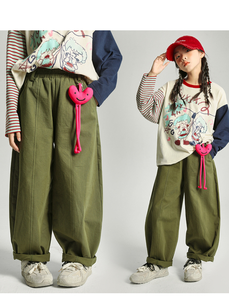 Rain Star Rain Yan Girls' Casual Pants Autumn 2026 New Style for Older Children Trendy Cool Long Pants Wide-Leg Pants — 2