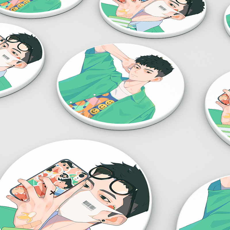 Green clothes ceramic anti - hot cup cup mat round hexagonal cup mat without shoes animated cup mat