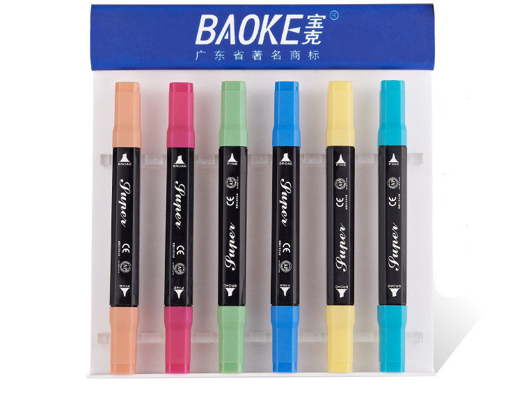 40pcs Poco MP2900 oily marker pen Double-headed color marker pen Art painting advertising pen set