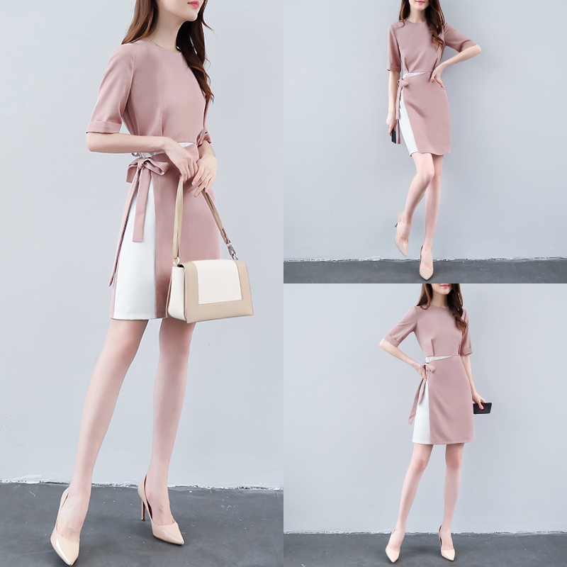 Summer office worker women's fashion commuting workplace mature clothes celebrity temperament formal occasion professional dress