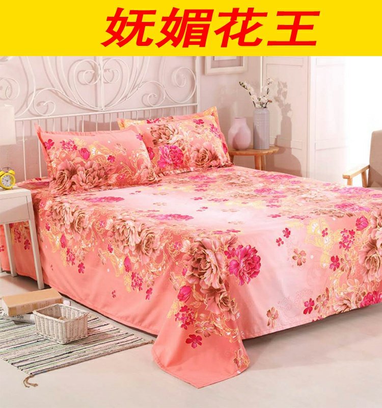 Khăn trải giường một mảnh không bông đôi 2 m hoạt hình 200x230cm Ký túc xá sinh viên 1 m 5 tấm giả chăn - Khăn trải giường ga trải giường thắng lợi