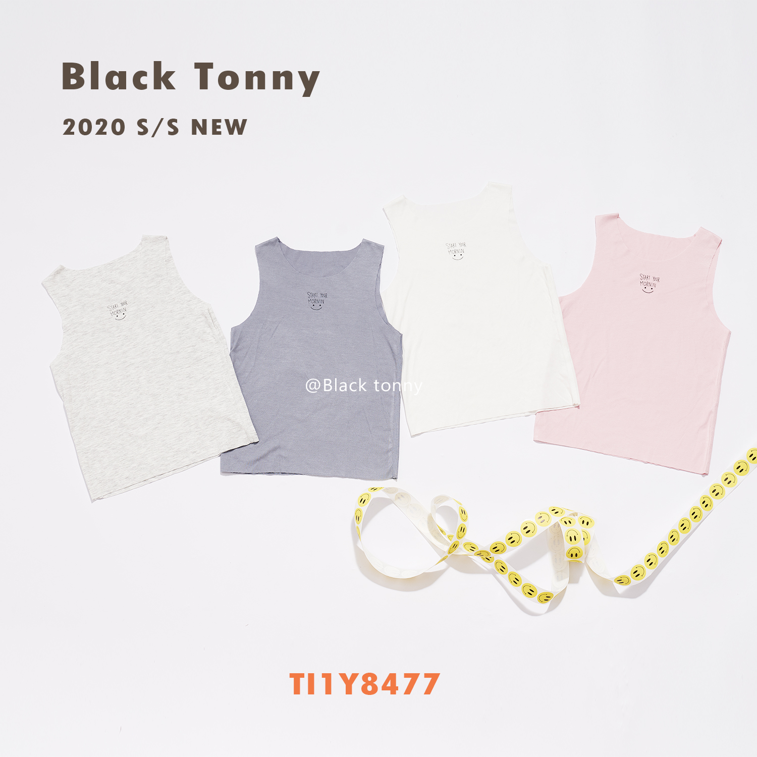 Little Black Toya 2020 Spring / Summer New Thin Childrens Trang chủ Quần áo Boys and Girls tinh khiết bông Mordale Đã bỏ đánh dấu Vest