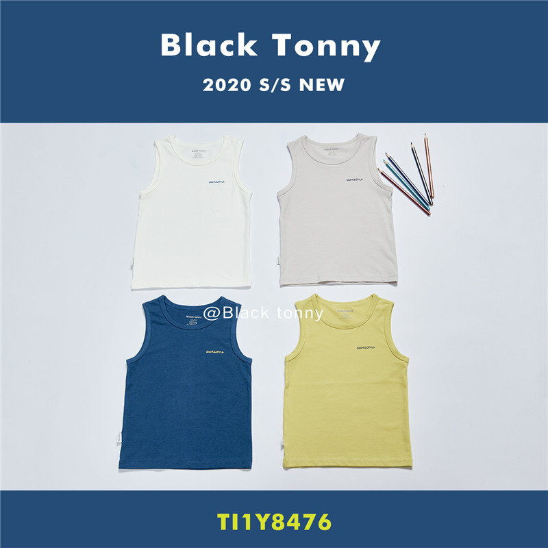 Little Black Toya 2020 Spring / Summer New Thin Childrens Trang chủ Quần áo Boys and Girls tinh khiết bông Mordale Đã bỏ đánh dấu Vest