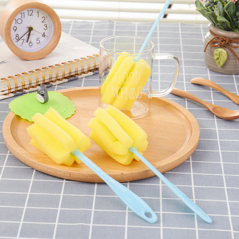 Day Style Long Handle Powerful Decontamination Cup Brush Wash Cup Sponge Brush Clean Decontamination Brushed Milk Bottle Brushed Long Bottle Brush