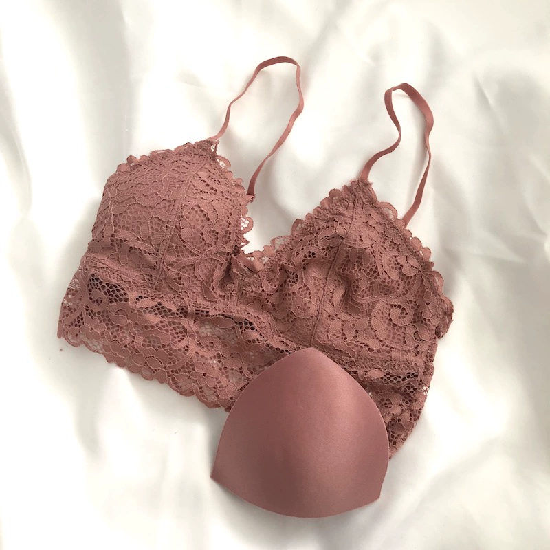 Châu Âu và Mỹ Bralette ren mỏng đẹp trở lại áo ngực mềm mại và thoải mái không có vòng thép đồ lót tóm tắt dây đeo thiết lập đồ lót ibasic