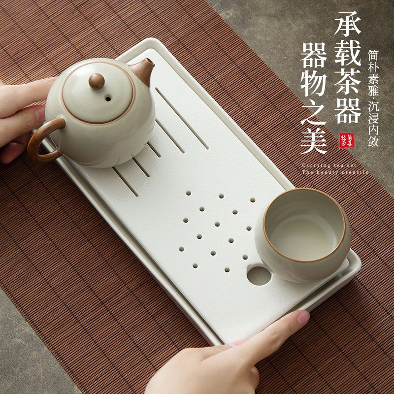 Tea Tray Living Room Home Small Storage Drain Water Kung Fu Tea Table Tea Table Bamboo Tea Sea Light Lavish Tea Table Dry Bubble Table Tea Tray-Taobao