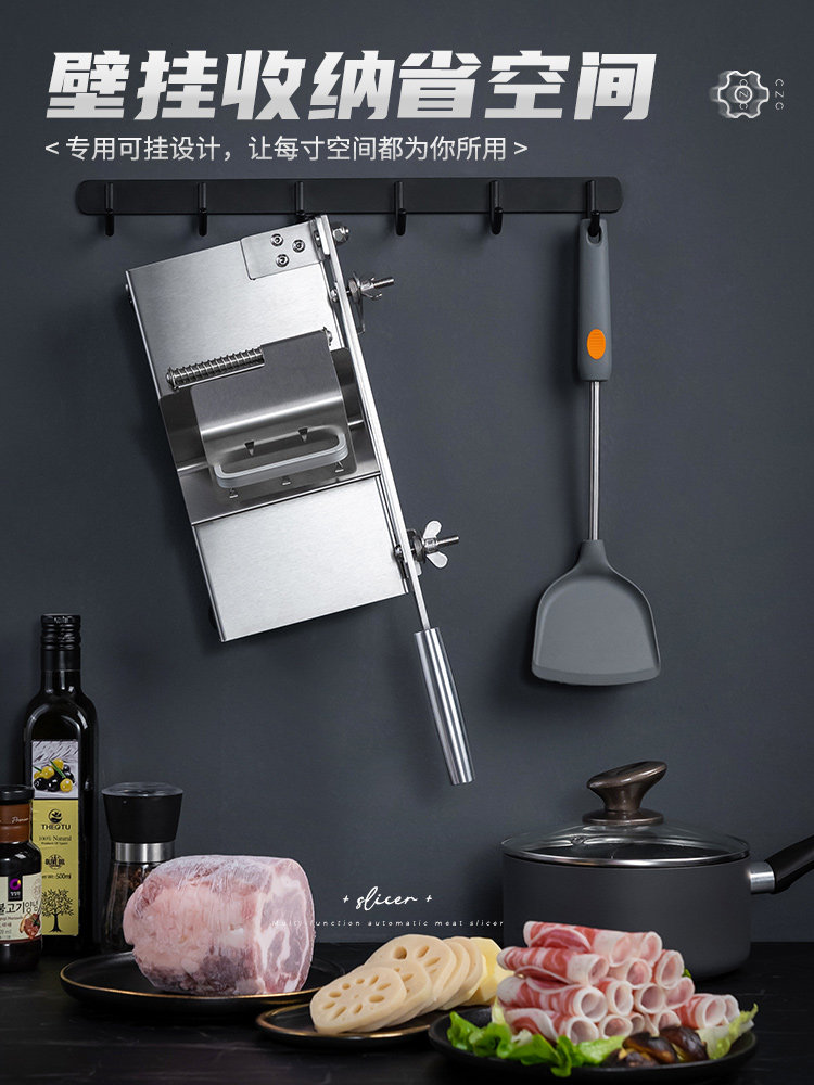 Jie'Anxi Meat Slicer for Home Use, Lamb Roll Slicer, Beef Fat Frozen Meat Slicer, Hot Pot Vegetable Thin Slicer Tool