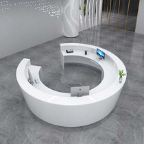 Painting Front Desk Arc Front Desk Semi-round Ballroom Circular Hall Convenience Cabinet