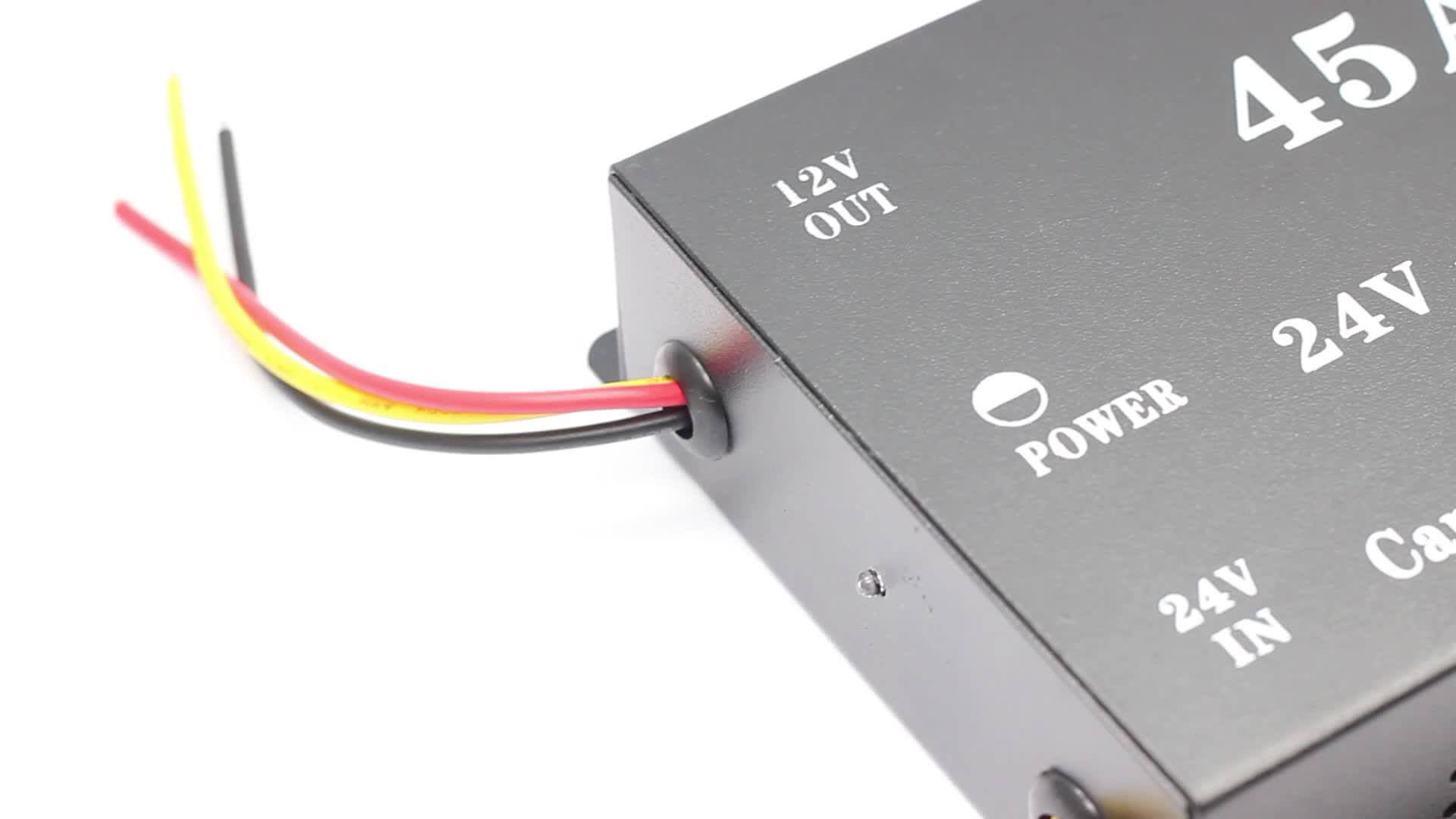 DC 24V에서 DC 12V로 변환하는 45A 스텝 다운 레귤레이터 전원 변압기 자동차 오디오 장비용 전압 감소기