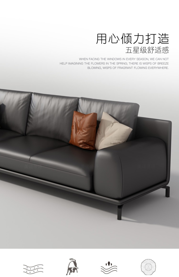 Sau khi lớp đầu tiên của sofa da da ba Mỹ ánh sáng sofa da 123 sang trọng kết hợp giữa phòng khách hiện đại nhỏ gọn - Ghế sô pha ghế sofa băng
