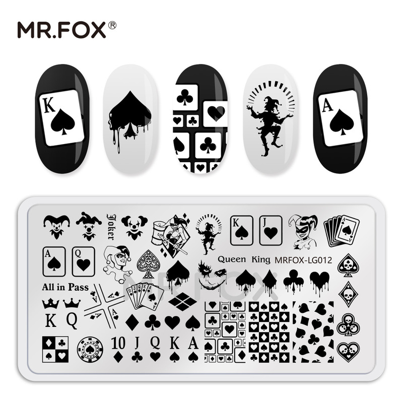 Mr.Fox High-Quality Playing Card Printing Steel Plate Texture Leopard Print Lace Printing Oil Transfer Tool