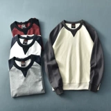 Воссоздать классические американские изделия из рукава Raglan Solid Color Свободная толстовка Терри для мужчин, Pulver Crestor Mash Top Trend