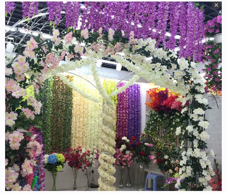 Mô phỏng Hoa Wisteria Hoa cưới Hoa cẩm tú cầu Hoa Sakura Trang trí nội thất Hoa giả Hoa nhựa Hoa Vine trần Trang trí Mây - Hoa nhân tạo / Cây / Trái cây