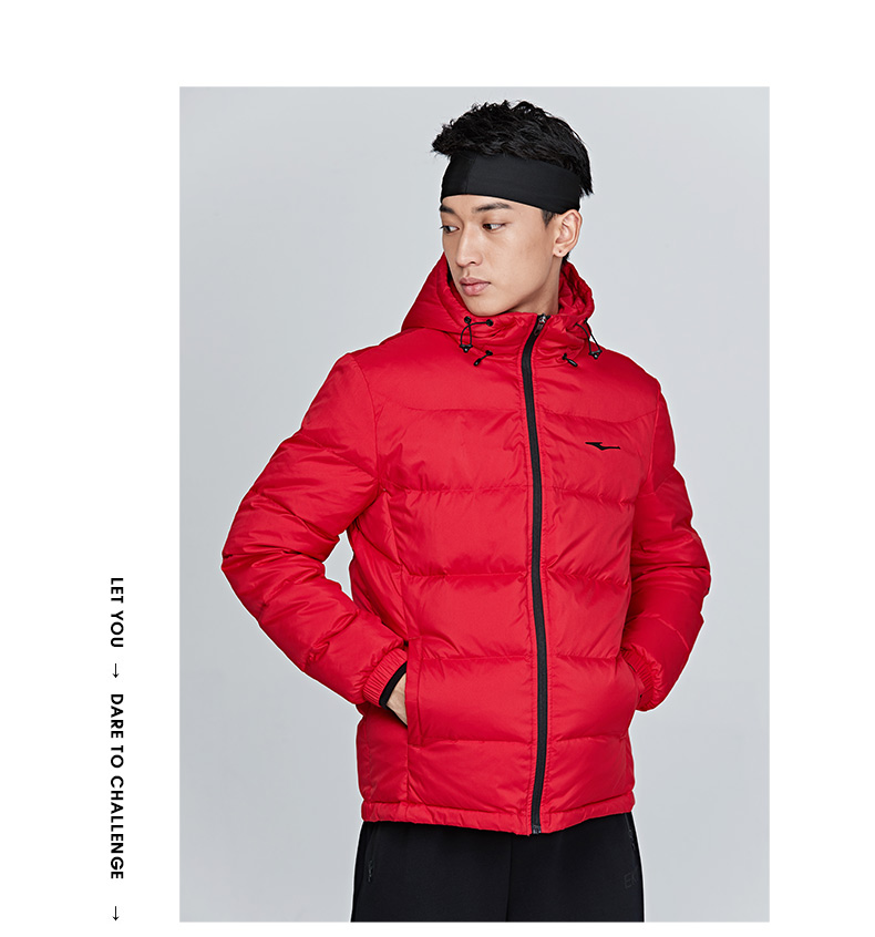 Áo khoác nam Hongxing Erke 2019 mùa thu mới cotton phù hợp với ngôi sao đỏ Erke đích thực áo khoác cotton ấm áp nam - Quần áo độn bông thể thao áo phao cho bé trai