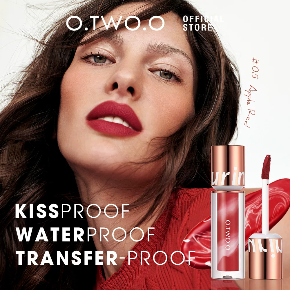O.TWO.OLipstick помада-блеск для губ макияж водостойкая бархатистая лип-не-липкая