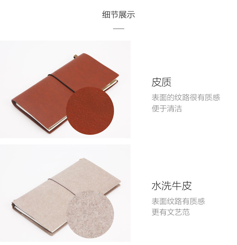 晨光1.0单本pu皮/水洗牛皮手账本精装本笔记本HAPY0245