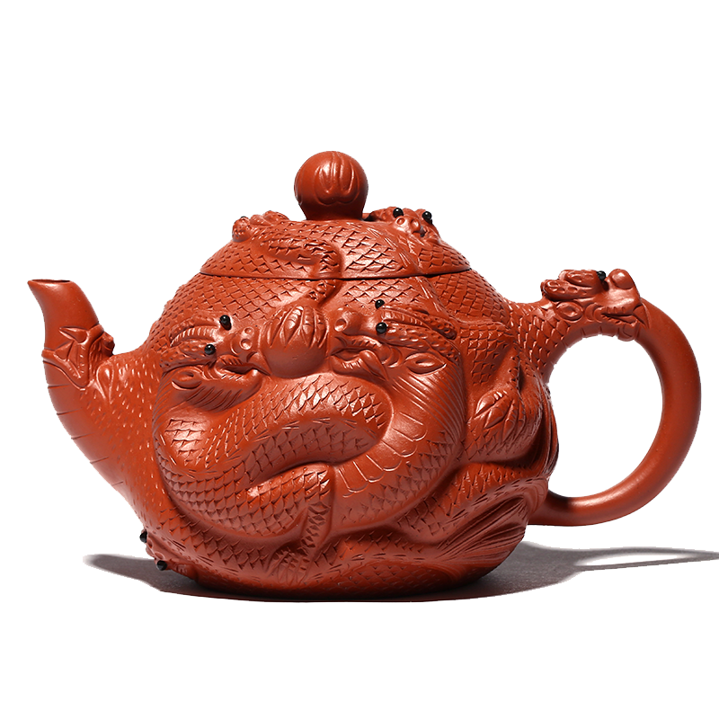 已售出）【雕花西施】原礦黑金剛雕花紫砂茶壺– Cha-Tailor Tea