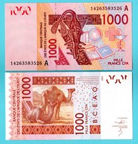 ECOWAS 2014 1000 francs P-115Ak Côte divoire