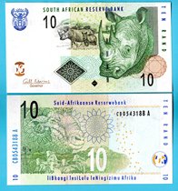 South Africa 2009 10 rand P-128b