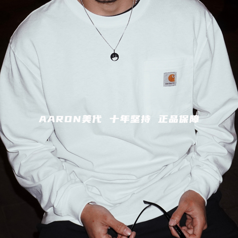 Carhartt K126 Pocket Label Workwear Long Sleeve T-Shirt Couple's Style Crew Neck Base Layer Shirt