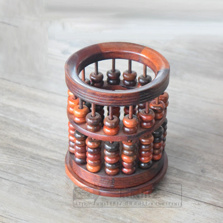 Large Red Acid Branches Pen Holder Wooden Swivel Brush Pen Pen Holder Upscale Abacus Pen Holder Old Red Wood Carving Craft Gift Hem