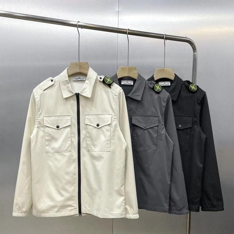 Подлинный бренд stone island Stone island tide с эполетами и микро-значками, повседневная куртка, функциональная оснастка, мужские и женские куртки Изображение 1
