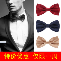 Mens British Korean version of the wedding tide double groom wedding wine red black blue mens and womens bow tie bow