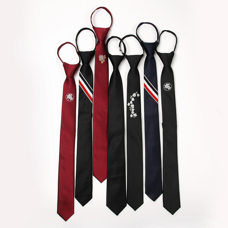 Korean Version Black Mesh Red Embroidery Sloth Free to tie male vocational student female college wind-laced custom logo