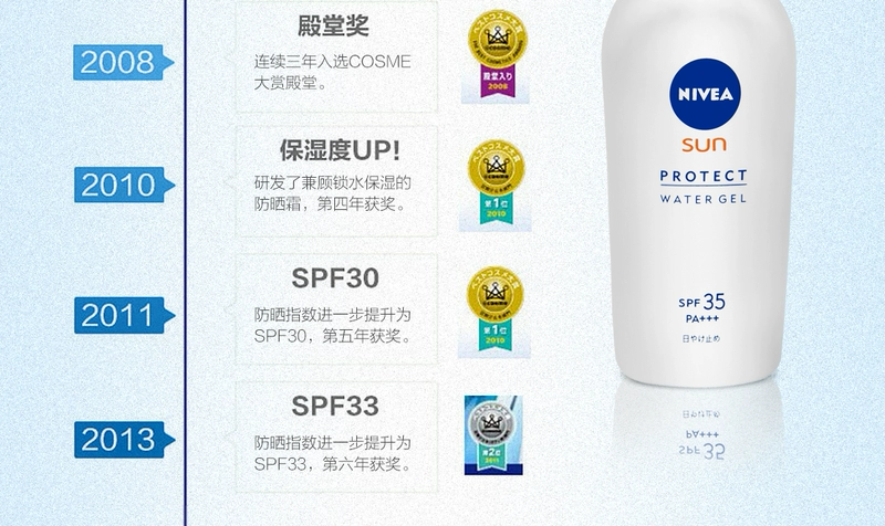 [Direct] Kem chống nắng làm mới nước nhập khẩu Nhật Bản NIVEA Nivea SPF50 / SPF35 140g kem chống nắng perfect