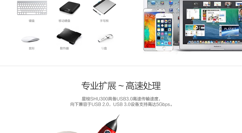 SSK / SSK laptop USB3.0 splitter kéo Bốn trung tâm HUB nhiều phần mở rộng chuyển đổi giao diện bên ngoài - USB Aaccessories cổng sạc type c