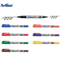  Flag - Artline Small double-headed EK-041T Oily marker Color quick-drying waterproof large-headed pen Marker Focus fine-headed hook line marker