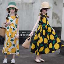 Girls dress 2020 Summer dress new Child sleeveless printed long dress CUHK Scout princess dresses Skirt Pro