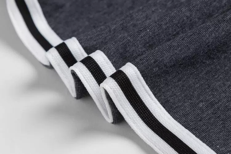 Quần legging cotton dài mùa xuân và mùa hè mỏng mặc kích thước cao chân cỡ lớn quần bên sọc bó sát cao - Quần tây thường