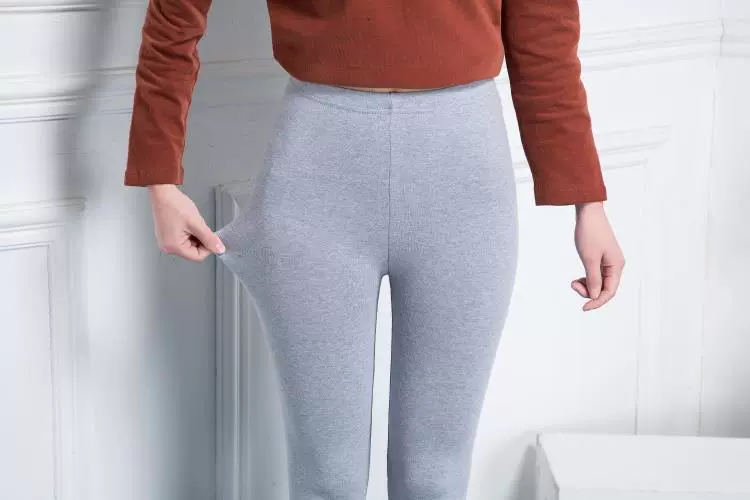 Quần legging cotton siêu mỏng dành cho nữ mùa xuân dài phiên bản dài co giãn cơ thể giảm béo chân rắn màu dài - Khởi động cắt