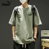 Tide, хлопковая универсальная спортивная футболка с коротким рукавом, свободный крой, круглый воротник