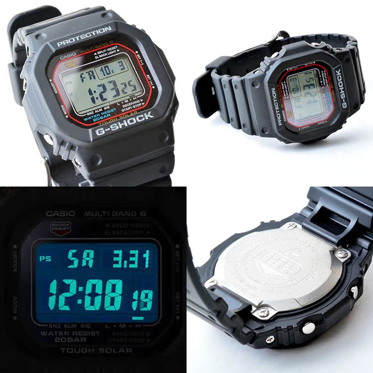 Casio 卡西欧 GW-M5610-1ER 经典红圈 六局太阳能电波表 优惠码折后￥591.17