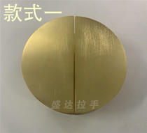 Woman Clothing Shop Glass Door Handle Semi-circular Wire Drawing Titanium Gold Wood Door Handle Kenderki Door Armrest Handle Extravagant