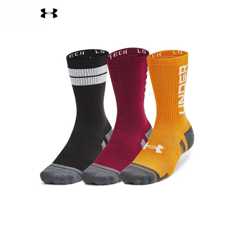 Ua under Armour Socks for Men and Women, Outdoor Sports and Fitness Training Breathable Mid-Calf Socks—3 Pairs Pack 1379515