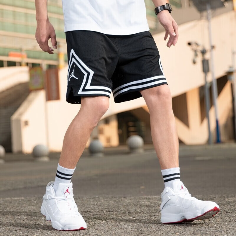 Nike Jordan Summer Men's Quick-Drying Breathable Casual Striped Sports Shorts Dx1488