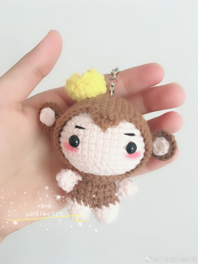 Hair Thread Crochet Knitting Va Doll Small Monkey Changing Costume tutorial material Non-finished non-physical