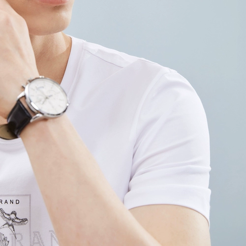 [Cool Salona] Брендовая мужская футболка из ледяного шелка с короткими рукавами Qi, лето 2024, новые молодежные топы с принтом в национальном тренде