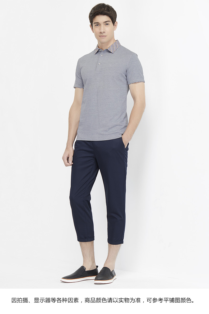 Thương hiệu áo sơ mi nam POLO ve áo ngắn tay áo thun kinh doanh nam thanh lịch Slim 2018 mới polo áo