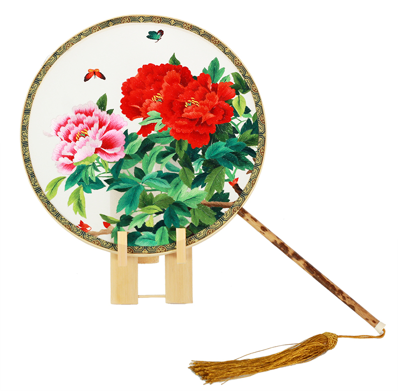 Xiang embroidery handmade double-sided embroidered fan overseas business gifts, cultural creativity, intangible cultural heritage, national tide, ancient style Han clothing accessories