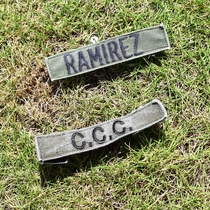 The Vietnam War American clothes mark the military planting cards.