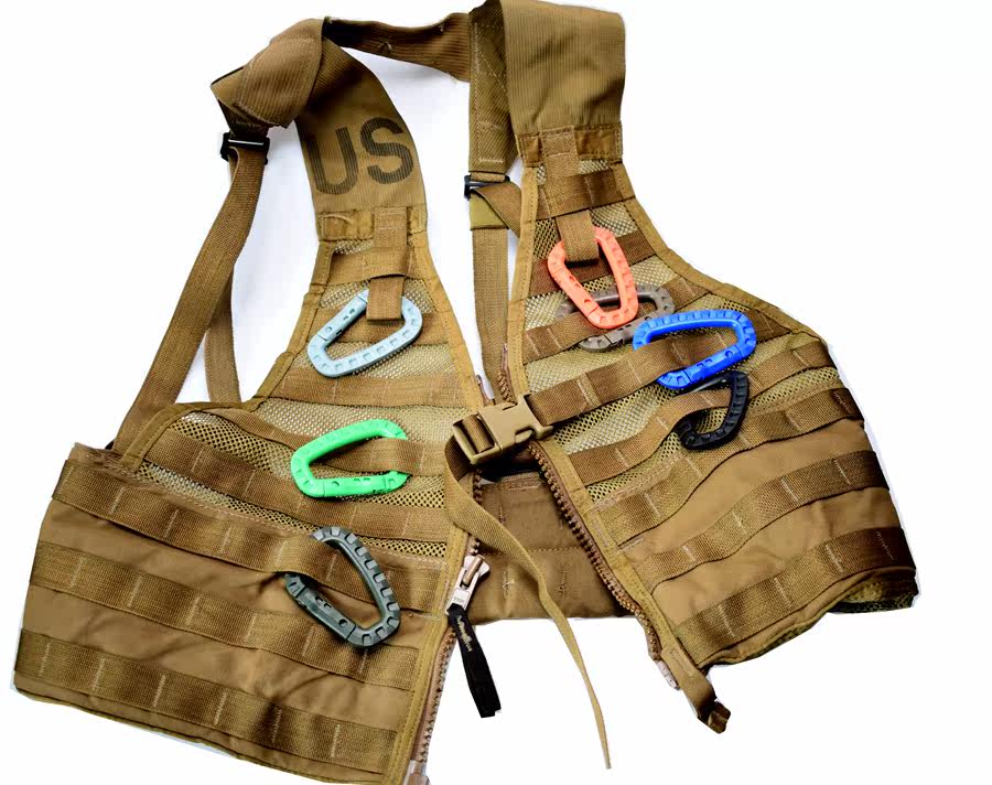 American multi-functional buckle men and women outdoor running sports waist bag D-type tactical lightweight hook mountaineering bag plug-in